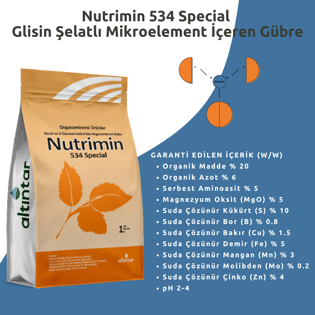 Altıntar Yaprak Gübresi Nutrimin 534 Special 1 Kg